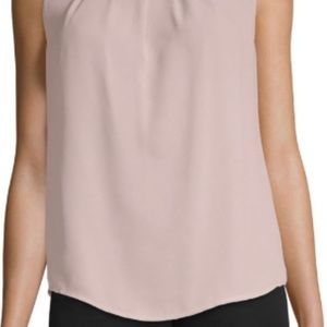 Blushing Pink Round Neck Sleeveless Tank Top